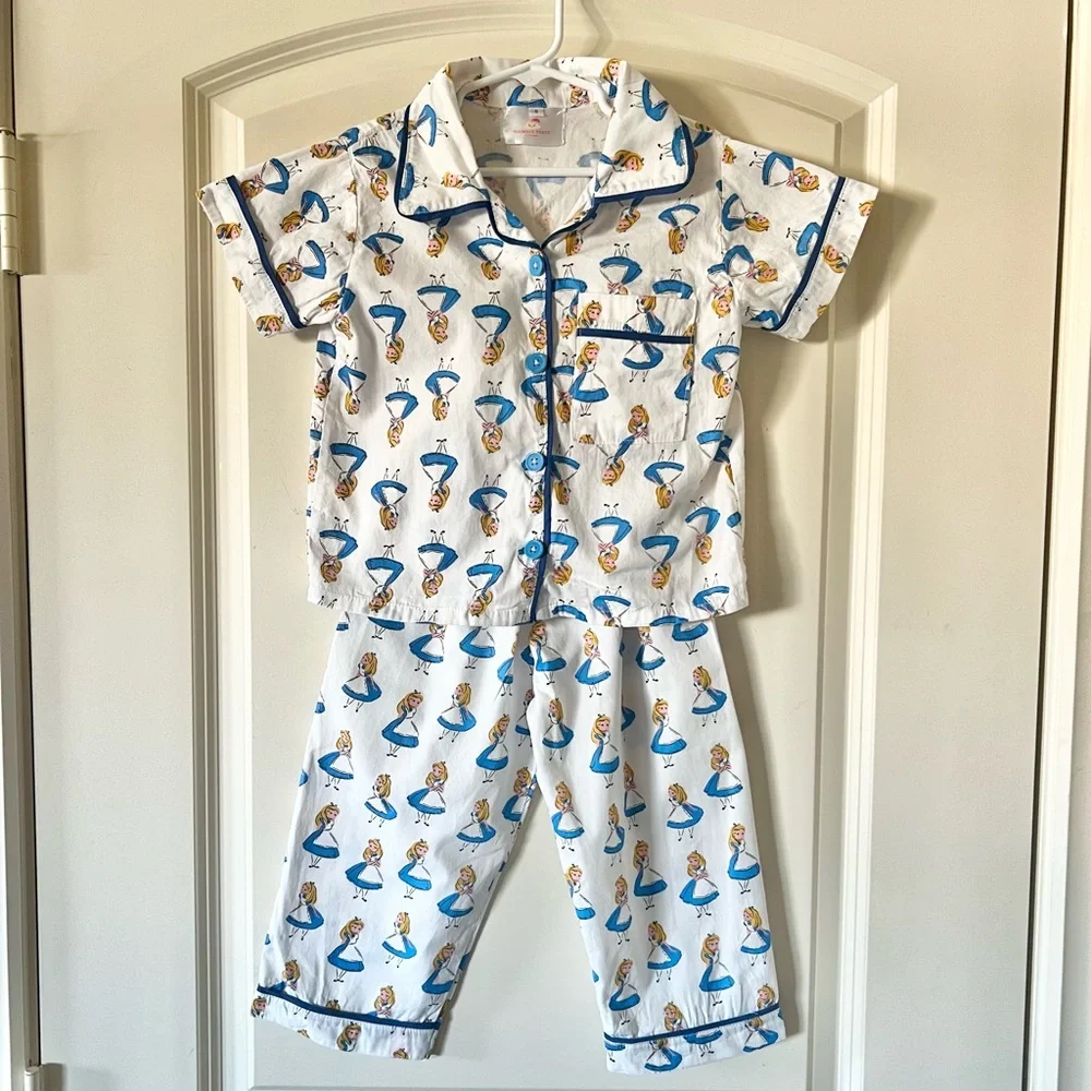 Slumber Party Sleepwear Alice in Wonderland toddler pajamas 2 pieces set small